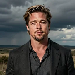 caricature of brad pitt