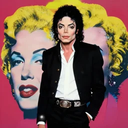 Michael Jackson in the style of Andy Warhol