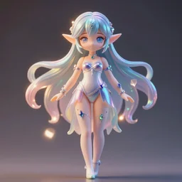 james jean, ilya kuvshinov isolated magical girl vinyl figure, figure photography, glitter accents on figure, holographic undertones, expert human proportions, high detail, ethereal lighting, rim light, expert light effects on figure, sharp focus, dramatic composition and glowing effects unreal engine, octane, editorial awarded best character design