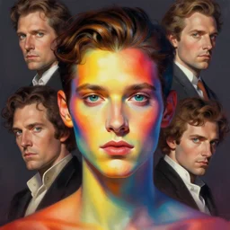 close up sci - fi duncan trussell poster, rainbow skin, elegant, highly detailed, centered, digital painting, smooth, sharp focus, illustration, artgerm, tomasz alen kopera, peter mohrbacher, donato giancola, joseph christian leyendecker, wlop, frank frazetta