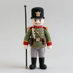 Needle felted german soldier