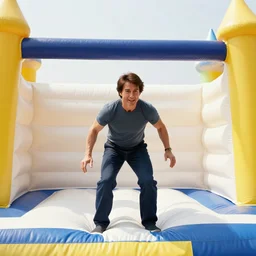 tom cruise made of bouncy castle