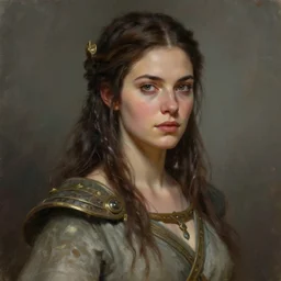 perfectly - portrait of a beautiful female druid netflix character, intricate, highly detailed, digital painting, loose brush strokes, realistic shaded lighting, artstation, concept art, smooth, sharp focus, illustration, realism, oil painting, unreal engine 5, 8 k, art by sam spratt and peter mohrbacher