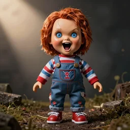 chucky doll screaming popsicle wrapper design