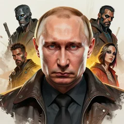 cell shaded  head portrait of angry cybernetic vladimir putin as Borderlands 3 concept art, llustration, post grunge, concept art by josan gonzales and wlop, by james jean, Victo ngai, David Rubín, Mike Mignola, Laurie Greasley, highly detailed, sharp focus,alien,Trending on Artstation, HQ, deviantart, art by artgem