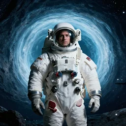a perfect portrait photograph of the only human ever to have seen the centre of the earth