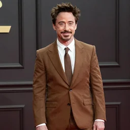 robert downey jr wearing a brownie suit
