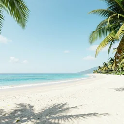 Rendering of a tropical beach scene