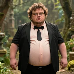 jack black as an big fat over, realistic, fantasy movie