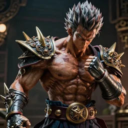 Realistic Saitama punching Garou, hyper realism, dark atmosphere, cinematic shot, intricate, ornate, photorealistic, ultra detailed, realistic, 100mm, photography, octane, high definition, depth of field, bokeh, 8k, artstation