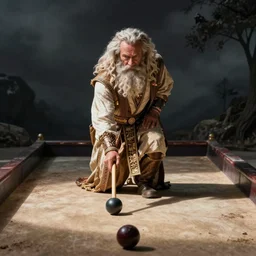 Baal from stargate playing bocce