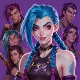 jinx from league of legends! portrait. volumetric lighting, realistic illustration, perfectly shaded, soft painting, art by leesha hannigan, ross tran, thierry doizon, kai carpenter, ignacio fernandez rios