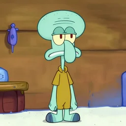 from squidward in flesh and blood, as if he were in our world