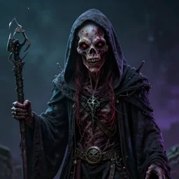 cosmic horror zombie necromancer portrait by binx.ly rendered by discodiffusion 8k 3d unrealengine