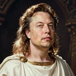 Elon Musk as a greek god