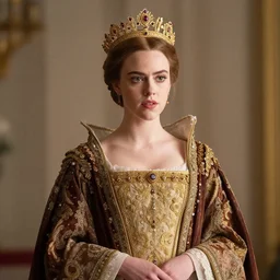 anja taylor joy as a young queen dressed in splendid regality