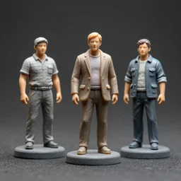 3 d printed miniature figure photography realistic, detailed
