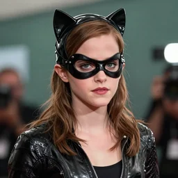 Emma Watson as Catwoman, XF IQ4, f/1.4, ISO 200, 1/160s, UHD, detailed, Sense of Depth, Depth Layering, AI enhanced, HDR, in-frame