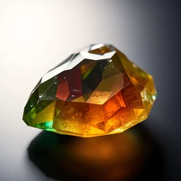 studio photograph of raw uncut gems refracting light, macro photography, f 4
