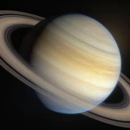 high detail telescopic image of the planet saturn