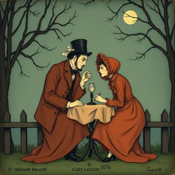 victorian first date, illustrated by edward gorey, lagerstedt, gary larson