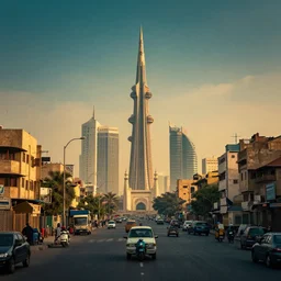 Karachi, cinematic, digital art