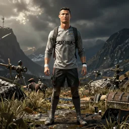 Cristiano Ronaldo in Skyrim, videogame screenshot