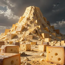 too much cheese, futuristic, cheese mountain, cheese landscape, keanu reeves upset