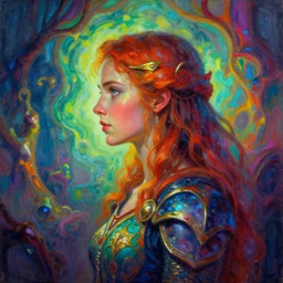 side portrait, imogen poots, paladin, fantasy, gloomhaven, luminescent, organic painting, gaudy colors, octane render, by greg manchess, huang guangjian, gil elvgren, sachin teng, greg rutkowski, jesper ejsing, ilya kuvshinov
