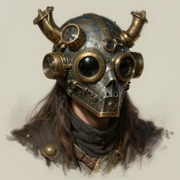 a detailed portrait of a made in abyss character with a steampunk mask, by justin gerard and victo ngai, digital art, realistic painting, very detailed, fantasy, dnd, character design, trending on artstation