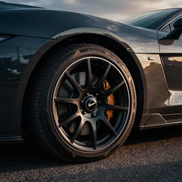 luxury cars with drip nike shoes over their tires