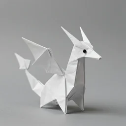 simple origami haku dragon from spirited away(2001), octane render, award-winning, featured on artstation