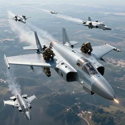 action photography, fast paced, imperial jet commando troopers flying in space towards the battlefield, tactical warfare, blaster fire bright as neon, huge explosions, total chaos, star wars space battle, trending on artstation, hi - res, 8 k, hyperrealist, breathtaking, groundbreaking, awe - inspiring, award - winning, octane render, unreal engine 5, arnold render