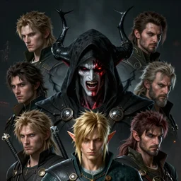 8 k headshot of godlike evil bloodlust link with black phrygian cap made of shadow the hero of time by craig mullins, ilya kuvshinov, krenz cushart, epic, artgerm trending on artstation by edward hopper and dan mumford and wlop and rutkovsky, beksinski carl spitzweg moebius and tuomas kocar, intricate artwork by caravaggio, unreal engine 5, lumen, nanite