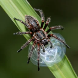 Astral spider feeding on human aura