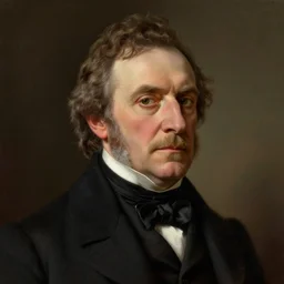 portrait of a middle aged victorian aristocrat, waistcoat, male, detailed face, victorian, highly detailed, cinematic lighting, digital art painting by greg rutkowski