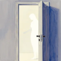 open the door for me, white girl, open the door for me, girl, meaningful, abstract, illustration, metaphoric