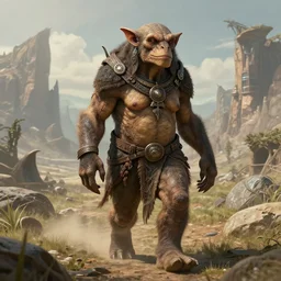 highly detailed portrait photo of a mumakil trogg wandering through a scenic dystopian environment, hyperrealistic illustration by william didier - pouget