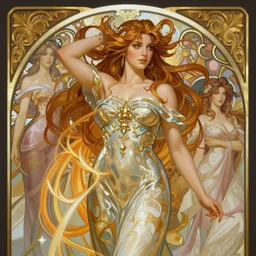 miss fortune from league of legends, half body shot, path traced, highly detailed, high quality, digital painting, hd, alena aenami, lilia alvarado, shinji aramaki, karol bak, alphonse mucha, tom bagshaw