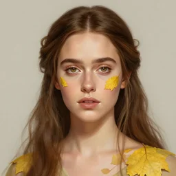 emilia clark as a dryad, her skin are yellow leaves portrait, highly detailed, headshot, digital painting, trending on artstation, concept art, sharp focus, illustration, art by artgerm and greg rutkowski and magali villeneuve
