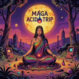 maga acid trip, dmt artwork
