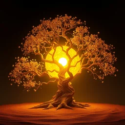 golden ball, gold, warm, realistic, according to european art, golden sacred tree, hyper realistic render. volumetric lighting. dynamitc lighting