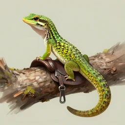 gecko with a saddle, Artstation