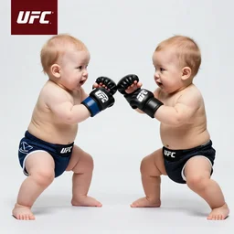 babies fighting in the ufc, 4 k, photorealistic