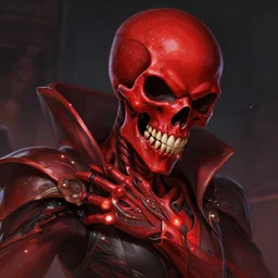 portrait of apex legends red skull, intricate, elegant, glowing lights, highly detailed, digital painting, artstation, glamor pose, concept art, smooth, sharp focus, illustration, art by artgerm and greg rutkowski, artey freytag