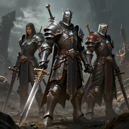 knight weapons, highly detailed, diablo, world of warcraft, elder scrolls online, digital art, fantasy apocalypse, 4 k,