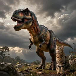 T-Rex with a cat head