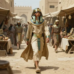 fantasy concept art by anders zorn depicting colin farrell as an ancient egyptian rogue walking through a busy medieval outdoor bazaar