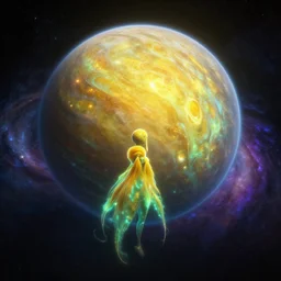 exoplanet planet alien flore skyellow mass effect andromeda krogan nebula aurora wallpaper 3 d pixar disney digital cgi rtx hdr painting bioluminance alena aenami artworks in 4 kby loish beeple, by thomas kinkade 2 2 2 2