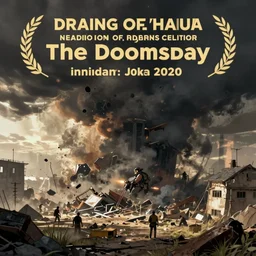 the doomsday scene of a catastrophe, digital illustration.